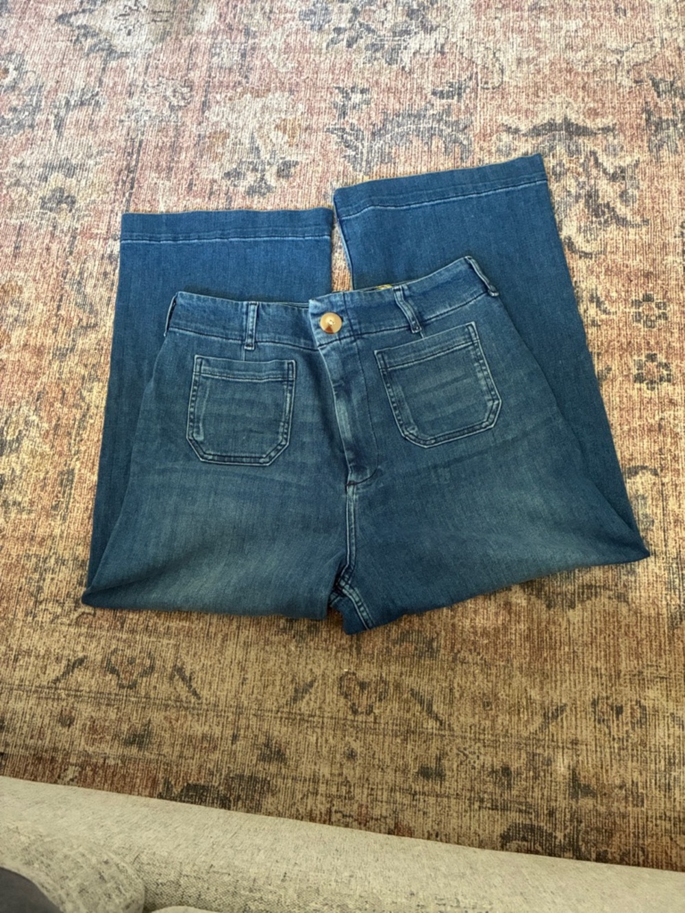 Maeve Collette High-Rise Wide Leg Jeans